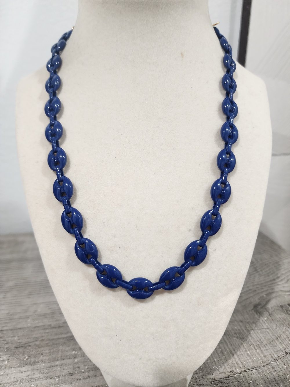Classic Blue Link Necklace - Alexa Rae